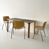 DPsTUdio Caste in ancient wind dining chair minimalist Bauhaus office chair Retro negotiating chair Coffee chair