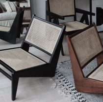 DPstudio Medieval Vines Chic Sofa Chair Solid Wood Kangaroo Chair Living Room Casual Deck Chair Nordic Wind Retro Chair