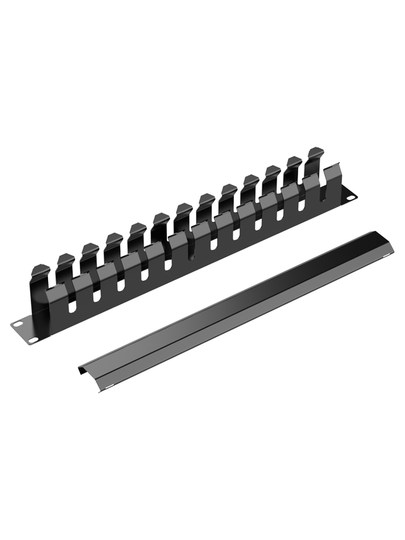 Amp Type Rack-Mounted 12-Position 24-Port Cable Management Rack Cabinet Cable Management Rack Network Cable Organizer Telephone Cable Management Tray