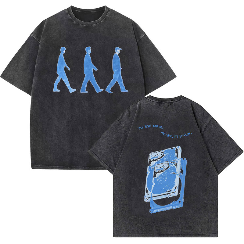 Kpop Band Wave To Earth Tour 2024 Vintage Washed T Shirts