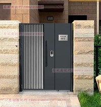 Custom Eurostyle Iron Art Gate Villa Portal External Rustproof Iron Door Patio Door Entrance Door door Single double open