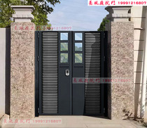 Courtyard Gate Villa CELL DOOR STAINLESS STEEL YARD PORTAL EXTERNAL DOOR GARDEN DAY STYLE BRIEF COURTYARD DOOR SHUTTER DOOR