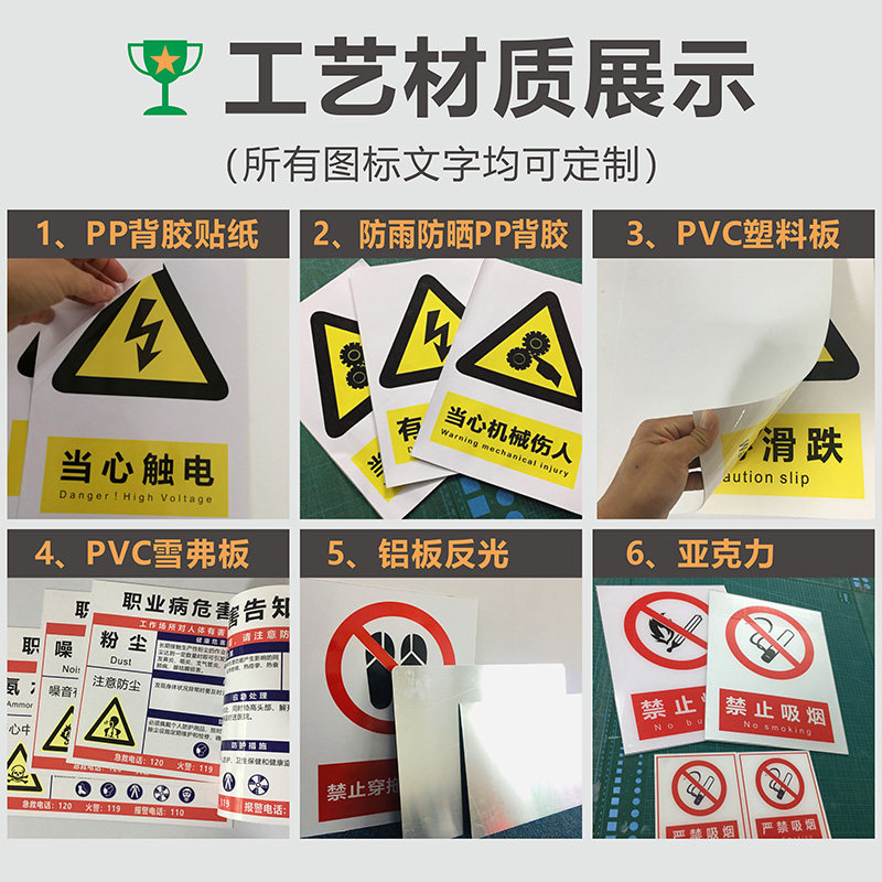 [USD 6.88] Electrical hazard warning stickers No pyrotechnic devices ...