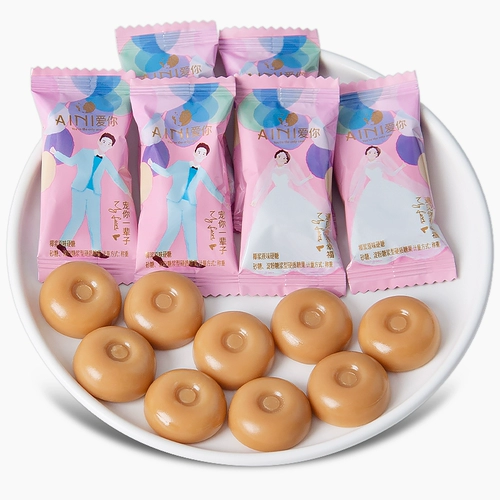 Золотая корона Кокосовое молоко Оригинальное твердый сахар 500G Свадьба Свадьба Свадебная конфеты Оптовая полнолуние банкет с кокосовыми конфетами