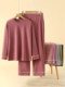 Rongde pajamas women's winter brushed plus velvet thickening casual warm spring autumn winter women's thin velvet home wear set