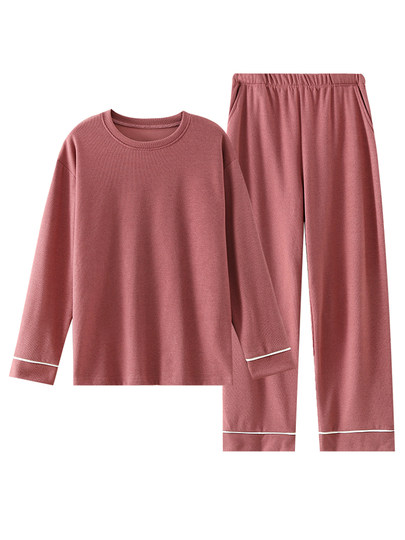 Rongde pajamas women's winter brushed plus velvet thickening casual warm spring autumn winter women's thin velvet home wear set