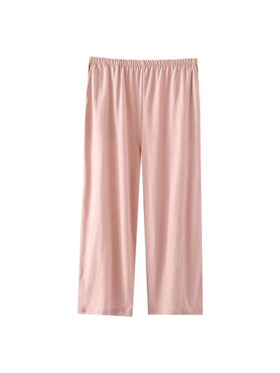 Women's summer pure cotton three-quarter pajama pants, cotton large size loose home casual pants, summer thin pants that can be worn outside