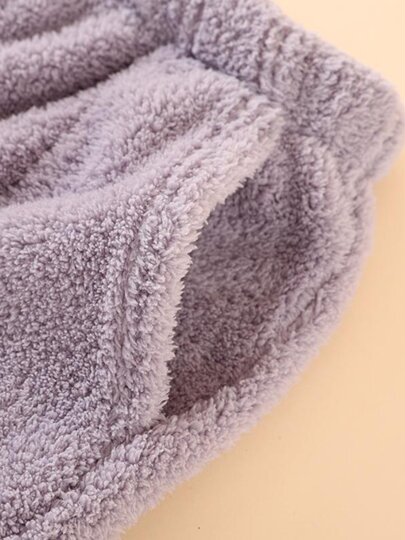 Coral velvet pajamas women's warm pants autumn and winter thickened plus velvet Japanese sweet warm flannel plush home pants