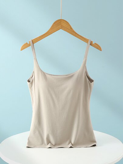 24 new summer camisole with padded bra all-in-one yoga sports bottoming shirt