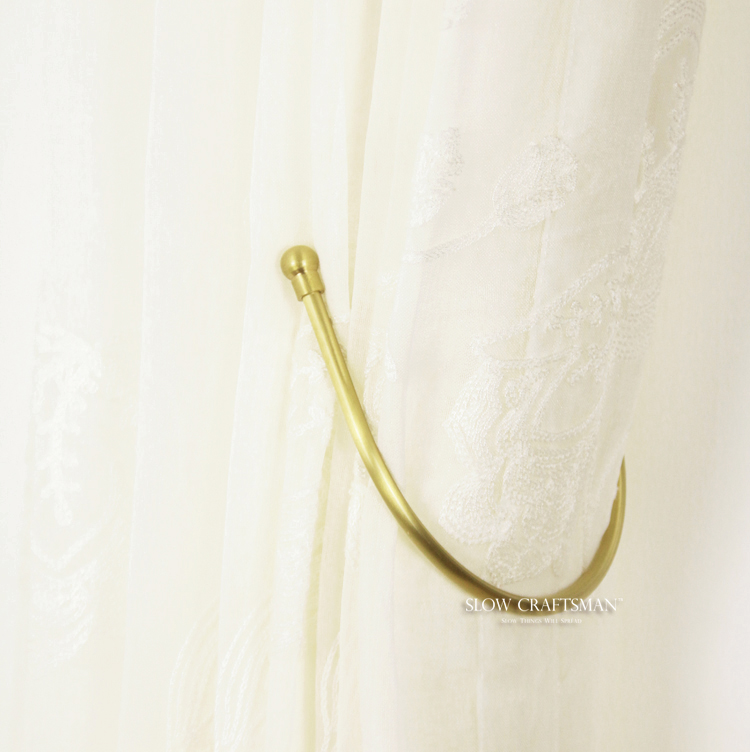 SLOW CRAFTSMAN exports European pure copper minimalist art bed curtain curtain hook wall hanging wall hook wall hook wall hook