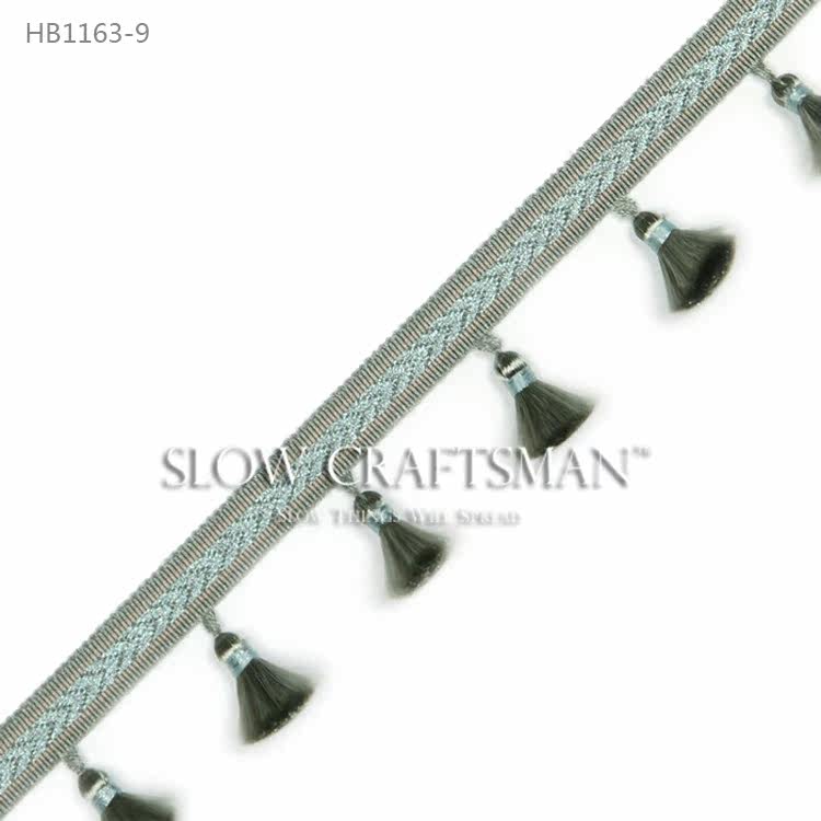 Кружевная кайма slow craftsman出口欧洲高端格伦系列 窗帘窗幔抱枕流苏穗花边