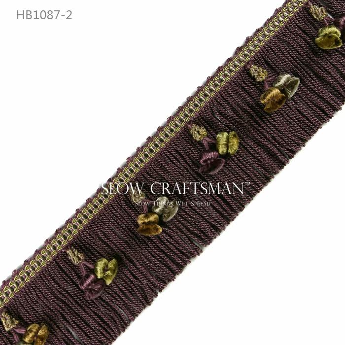 Кружевная кайма slow craftsman出口欧洲高端艾莉娜系列窗帘帘头家具绳编流苏花边