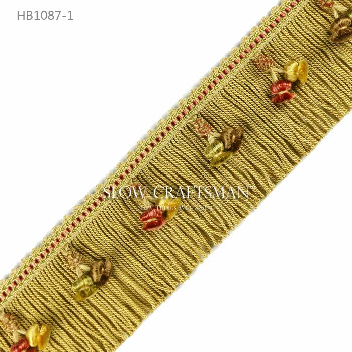 Кружевная кайма slow craftsman出口欧洲高端艾莉娜系列窗帘帘头家具绳编流苏花边