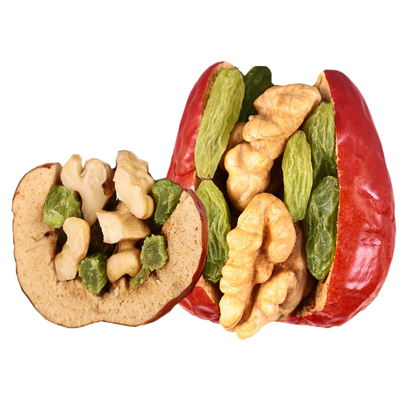 Jujube clip walnut raisin 500g Xinjiang jujube sandwich walnut raisin New Year's dried fruit nuts