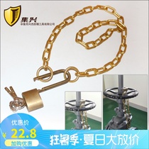 Copper chain copper chain gas station oil tank lock explosion-proof lock waterproof and rust-proof outdoor lock solid copper pure copper padlock