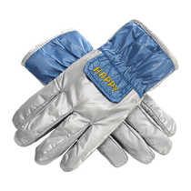Autumn and winter childrens cute down cotton gloves for boys and girls plus velvet and thickening to keep warm and cold-proof cycling and waterproof skiing