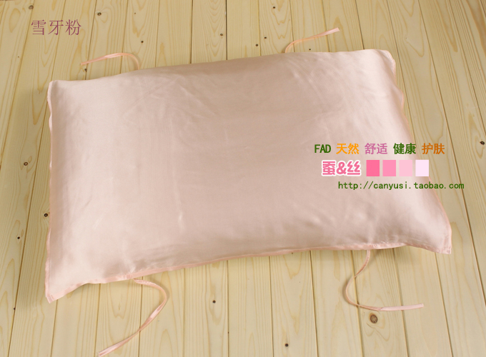 100% dâu gối lụa tơ tằm gối khăn gối dày hai mặt in lụa mùa hè tự nhiên - Khăn gối vỏ ga gối