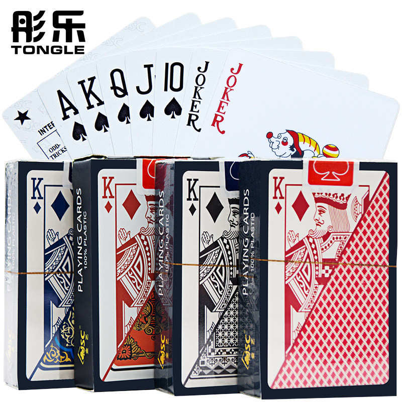 Tongle full plastic playing cards adult Baccarat bridge thickened small print Parkke PVC waterproof and anti-folding can be washed