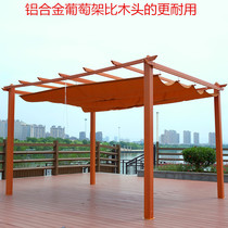 Outdoor grape rack climbing rattan iron gazebo Sun room Villa garden leisure parking shed Aluminum alloy courtyard awning