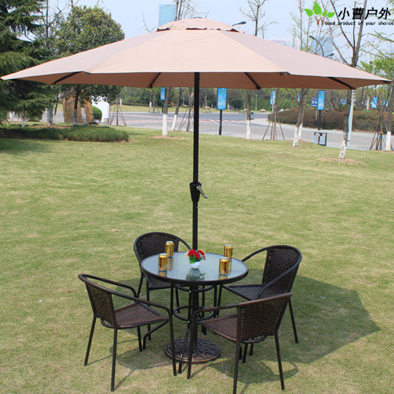 Double Crown Outdoor High-quality Rattan Chair Tea Table Three-Five Pieces of Balcony Table And Chairs Combined Indoor Outdoor Fields Garden Furniture