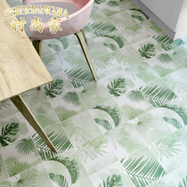 Green plant Net red small flower tiles 200 toilet tiles Nordic white kitchen floor tiles non-slip balcony wall tiles