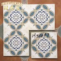 Art parquet tile Net red retro brick toilet non-slip small floor tile wear-resistant wall tile Moroccan Flower tile 300