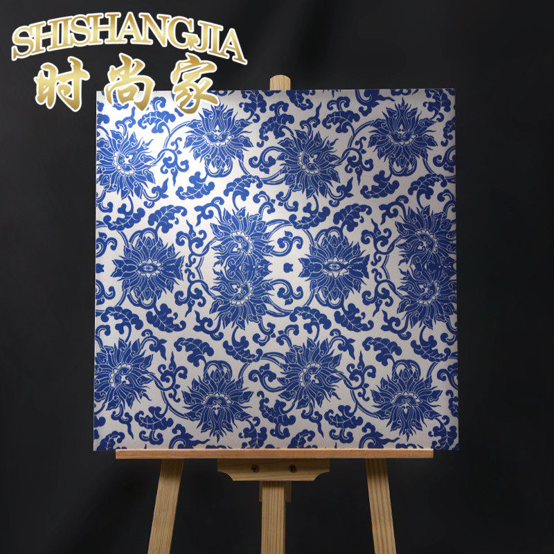 600X600 Mediterranean blue flower brick green flower Porcelain Ground Floor bedroom Tile Imitation Ancient Brick Retro Flake