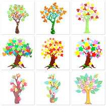 School classroom wall sticker wishing tree growth tree unity tree Wisdom Tree tree tree sticking paper painting