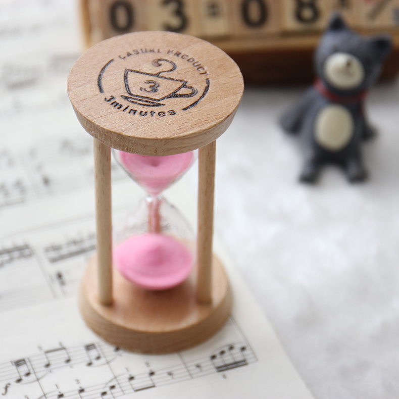 Handmade minimalist style creative three-minute tea art glass hourglass timer desktop display friends gift geometry