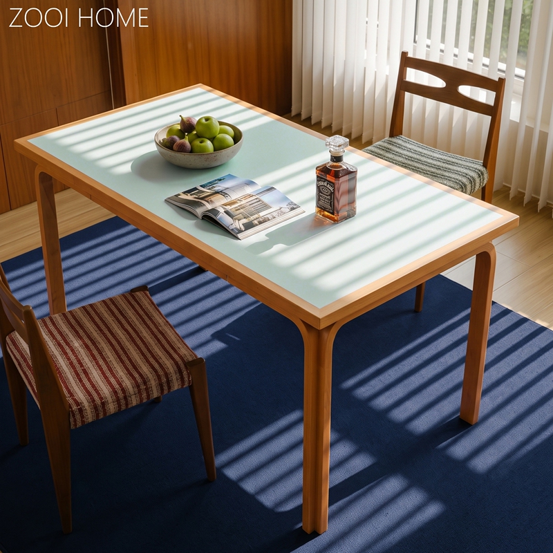 Zooihome Tucker Dining Table Bauhaus Style Long Table Designer Desk Workbench Blue Mid-Century Style Dining Table Zooihome Tucker Dining Table Bauhaus Style Long Table Designer Desk Workbench Blue Mid-Century Style Dining Table