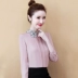 Áo sơ mi nữ phối ren nữ tính mẫu mùa xuân và mùa thu 2021 Áo sơ mi voan mới với phong cách công chúa tính khí - Áo sơ mi chiffon ren