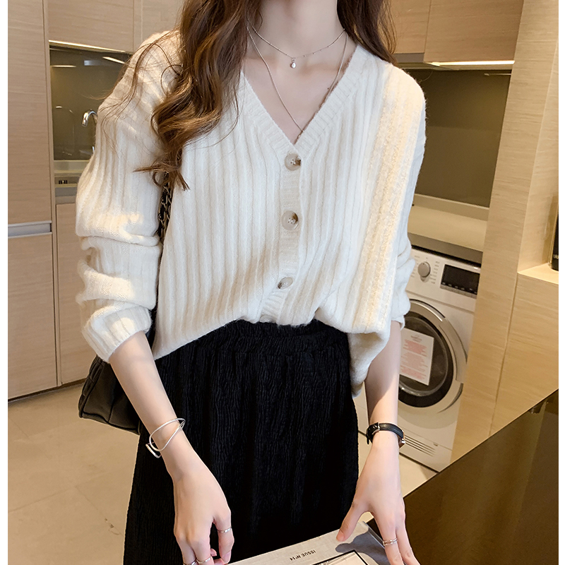 Dệt kim nữ cardigan 2020 mới của Hàn Quốc phiên bản của bên ngoài lười biếng lỏng mặc màu đỏ thủy triều áo len áo khoác hàng đầu dài tay năm mới