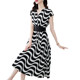 Dress women's summer 2022 new mother small short-sleeved temperament beautiful big swing long skirt