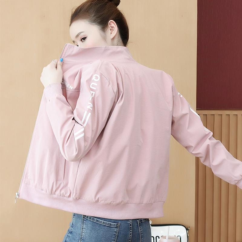 Baseball Uniform Short Jacket for Women, Spring and Autumn 2026 New Fashion Loose Thin Casual Cardigan Jacket Top