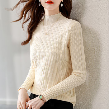 Daixiang Concubine Dai RR28 autumn new slim knitted bottoming shirt foreign style wool half turtleneck ladies sweater