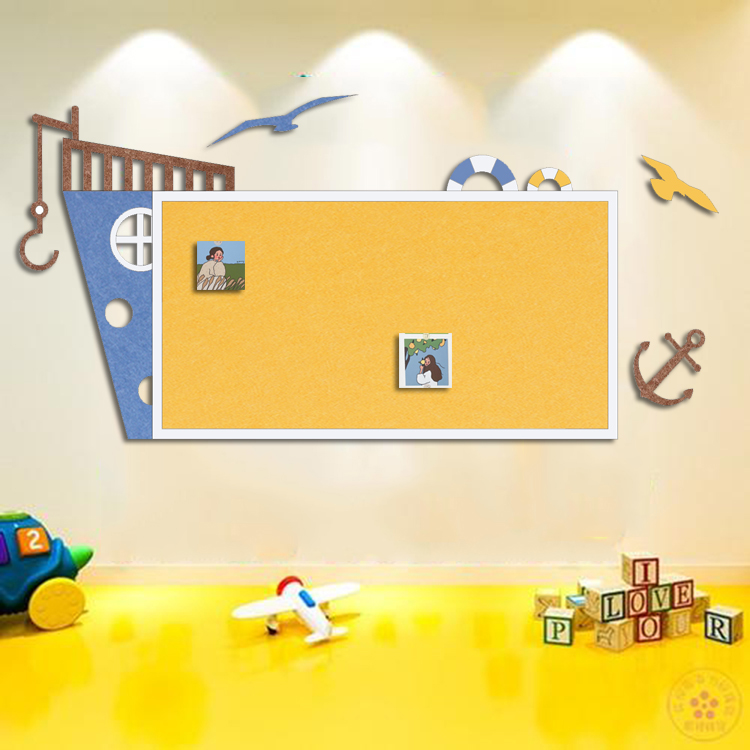 Nautical Themed Kindergarten Rings Creations Felt Wall Sticked Works Display Boards Soft Wooden Boards Photo Walls Message Boards Bulletin Boards