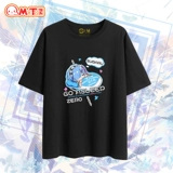 馒头社 Двухмерное аниме -окружение, начиная с скребки, хлопок, некачественный белый t -мала, короткие рукава