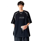 Трендовая футболка с коротким рукавом, в американском стиле, оверсайз