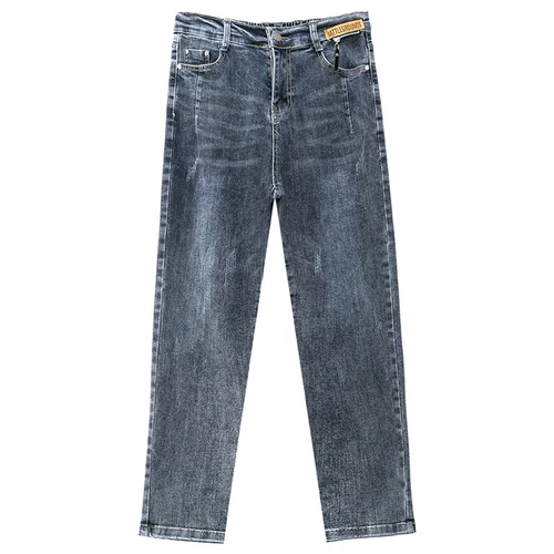 Джинсы, модные осенние штаны, коллекция 2021, высокая талия, подходит для подростков, по фигуре