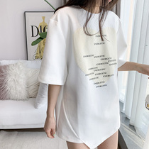 White Pure Cotton Short Sleeve T-shirt Woman Summer 2022 New Irregular Loving Design Sensation Small Crowdjacket