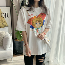 White short sleeve T-shirt female hit undershirt with spring summer dress 2022 new pop sweet cool half sleeves Compassionate Blouse Women