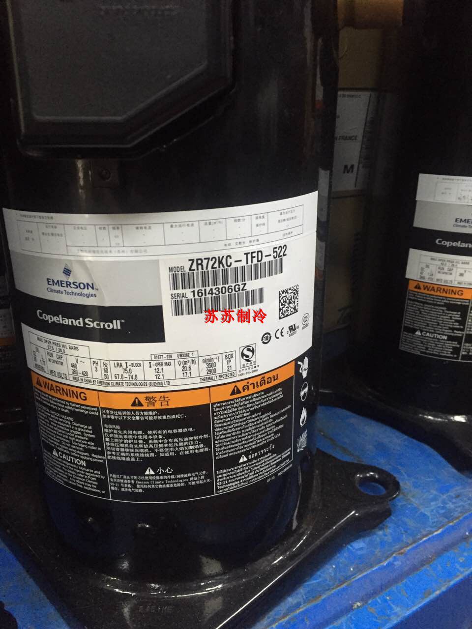 ZR68KC-TFD-522 ZR72KC-TFD-522 NEW VALLEY WHEELS 6 AIR ENERGY HEAT PUMP SPECIAL COMPRESSOR