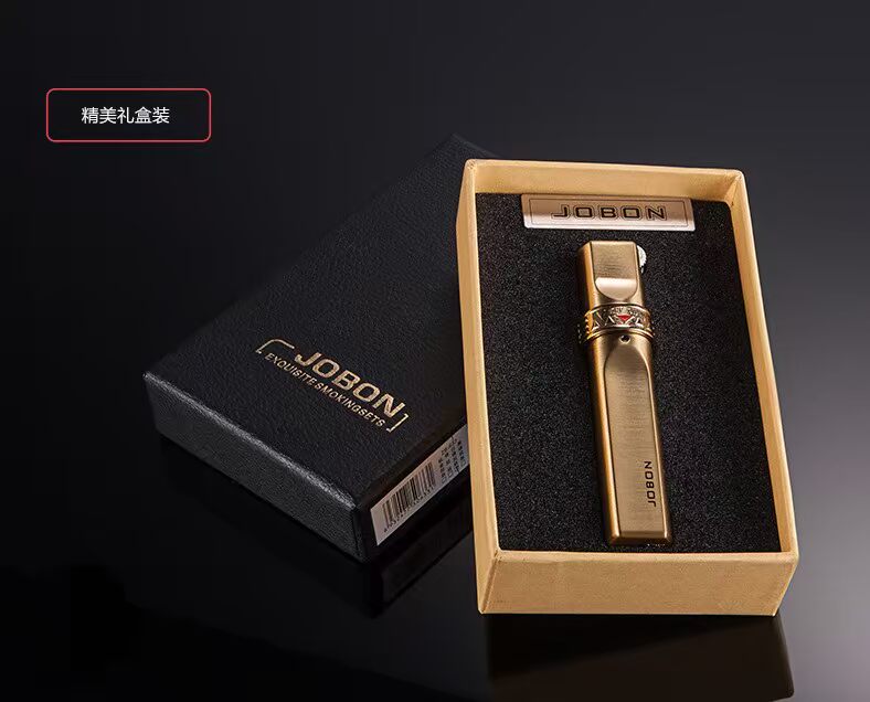 Zhongbang cá tính nhẹ hơn sáng tạo bơm hơi xì gà đá lửa nhẹ hơn ngọn lửa màu xanh thẳng bật lửa khò