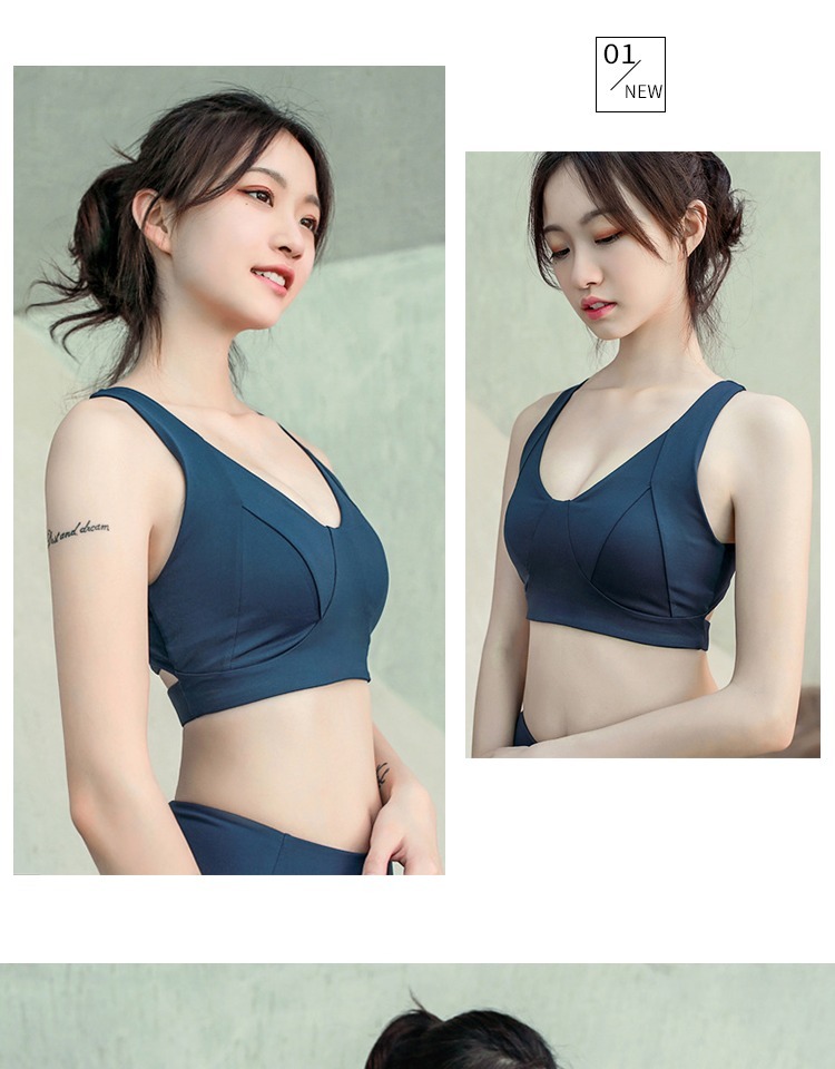 Đồ lót thể thao cường độ cao của MWCQ dành cho nữ chạy bộ thu hút người đẹp trở lại với áo ngực tập thể dục theo phong cách yoga chuyên nghiệp - Đồ lót thể thao áo tập thể
