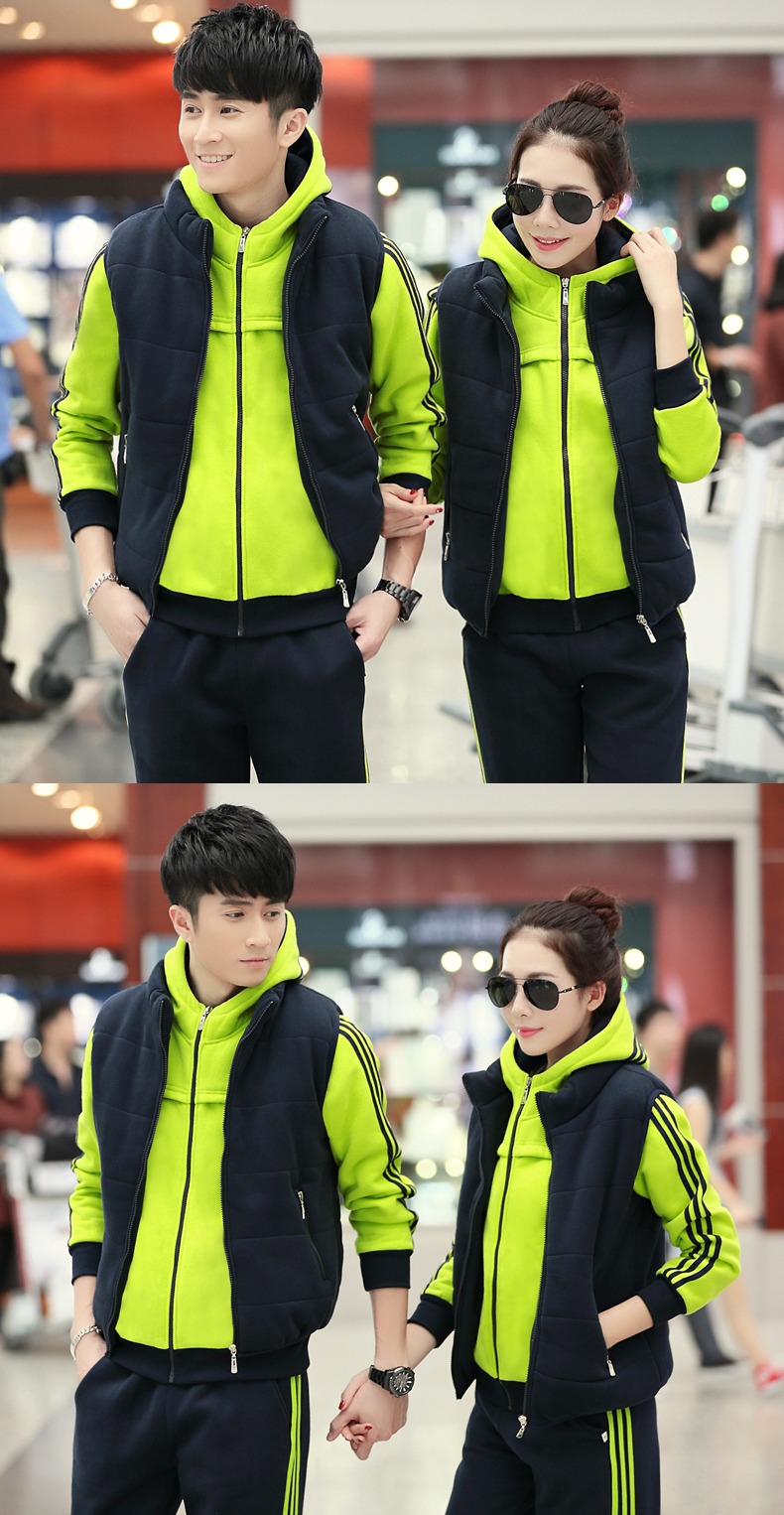MWCQ nam nữ đứng cổ áo vest thể thao dây kéo hoang dã giản dị cộng với thời trang vest nhung đôi xuân hè - Áo thể thao áo khoác gió nữ adidas