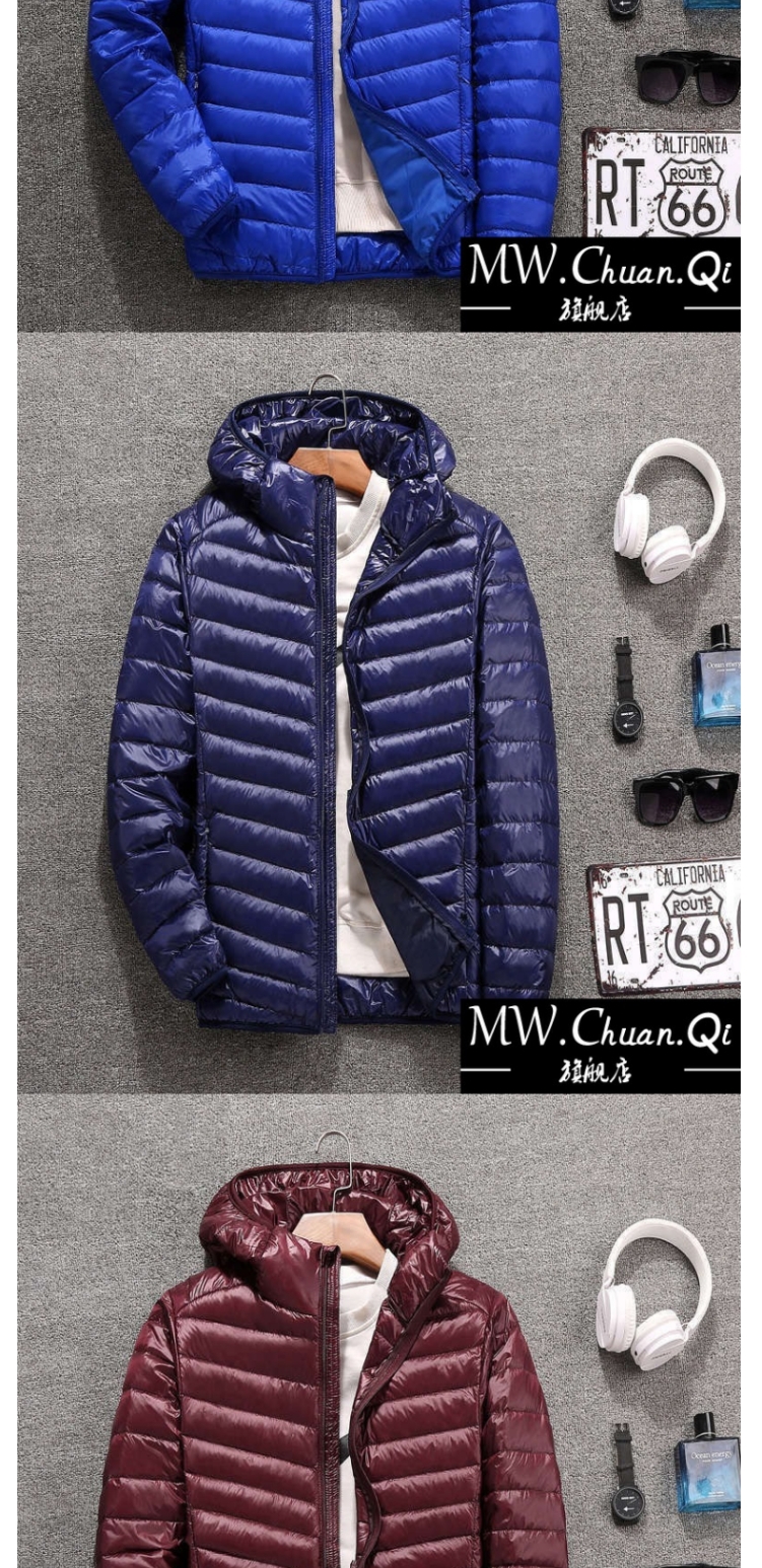 MWCQ béo lớn nam xuống áo khoác cộng với phân XL lỏng vịt trắng xuống mỡ ngắn phần dày xuống áo khoác - Thể thao xuống áo khoác áo lông vũ dáng dài