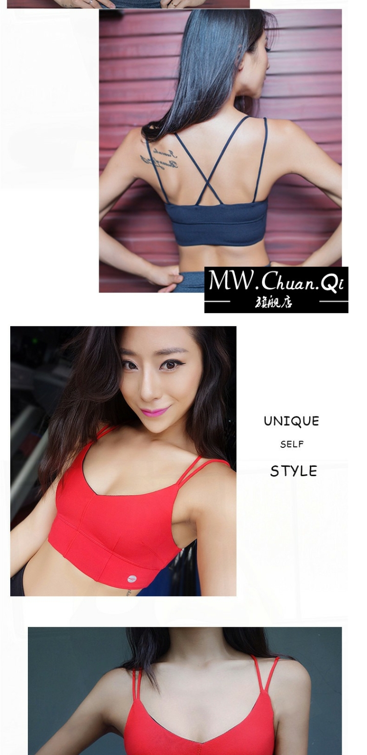 MWCQ vành đai thể thao nhanh khô quần áo thể thao hấp thụ sốc tập thể dục chạy đồ lót tập hợp để nhận được một cặp ngực áo ngực yoga mà không có vòng thép - Đồ lót thể thao áo tank top gym nữ