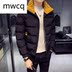 MWCQm102d2019 mùa đông mới đứng cổ áo xu hướng thời trang áo khoác dày nam ngắn ấm áp cotton ngắn - Quần áo độn bông thể thao áo phao nữ đẹp Quần áo độn bông thể thao