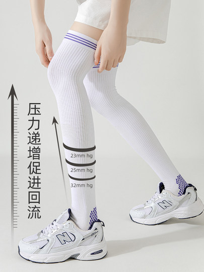 Running Sports Over-The-Knee Compression Socks, Jump Rope, Muscle Fitness, Professional Pressure Socks, Badminton, Tennis, Women's Calf Socks