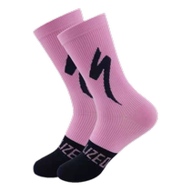 Road Car Riding Socks Femme Pink Thickened Towel Bottom Long Barrel Sports Socks Professional Mountain Bike Compression Socks